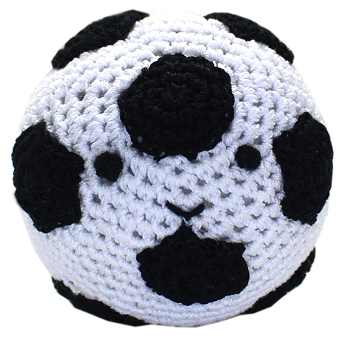 Knit Knacks Skipper the Soccer Ball Organic Cotton Small Dog Toy